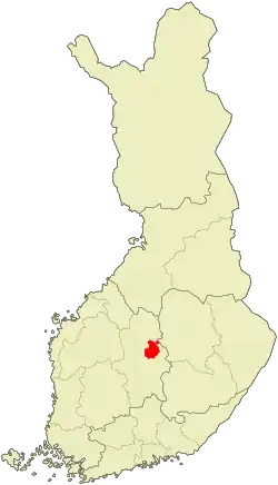 Location of Äänekoski in فنلاند