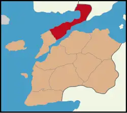Location of Gelibolu within Çanakkale Province.
