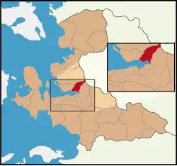 موقعیت کارشیاکا در نقشه