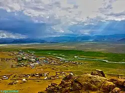 نمایی از روستا و طبیعت در شهرستان موست