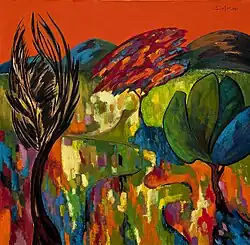 "The tree", نقاشی رنگ روغن،  ۲۰۱۳