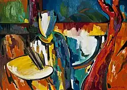 "Artist's studio", نقاشی رنگ روغن،  ۲۰۱۳