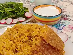 استانبولی‌پلو بدون گوشت چرخی