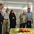 بازدید جلال خالقی مطلق (نفر دوم از راست) از آرامگاه فردوسی در طوس، دوشنبه ۱۷ اردیبهشت ۱۳۹۷.