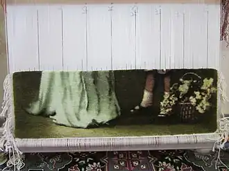 بافت تابلو فرش در مراحل ابتدایی