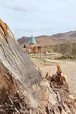 دورنمایی از آرامگاه بابا افضل
