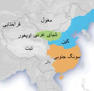 شیا غربی (سبز) در ۱۱۱۱ میلادی
