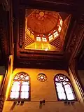 گنبد چوبی در بالای سالن اصلی خانقاه، جایی که جشنهای صوفی برگزار می‌شود.