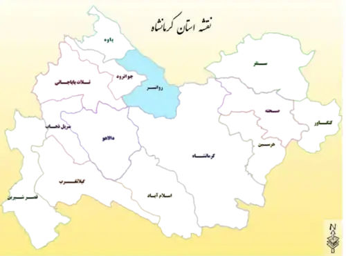موقعیت شهرستان روانسر