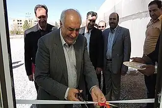 مراسم افتتاح این گلخانه توسط احمد علی فروغی ابری