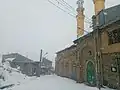 نگاره ای از مسجد جامع در روز برفی