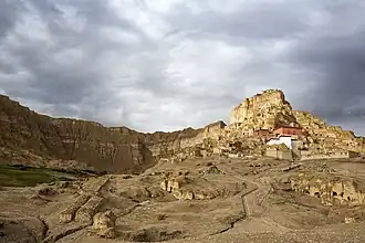 Ruins of the Guge capital at Tsaparang گوگه