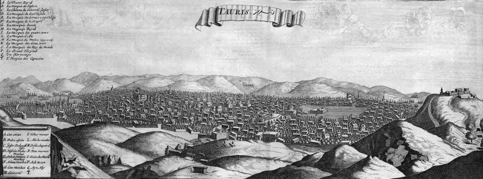 نمایی از شهر تبریز