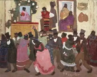 Candombe - کاندومبه (رنگ روغنی روی مقوا) - ۶۸×۵۳ سانتی‌متر