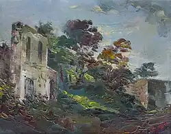 Հին թաղամաս Շուշիում, կտավ, յուղ.