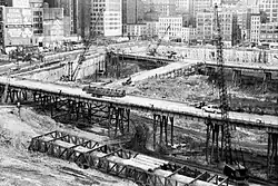 Progress[پیوند مرده] on the excavation of the World Trade Center site as of 1968