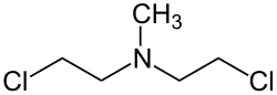 Skeletal formula of mechlorethamine