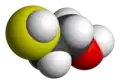 Spacefill model of 2-mercaptoethanol