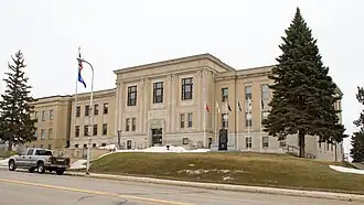 The 1930 Beaux-Arts, Pope County Courthouse is listed on the National Register of Historic Places.