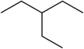 Skeletal formula of 3-ethylpentane