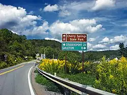Pennsylvania Route 44 in Abbott Townshipat Carter Camp