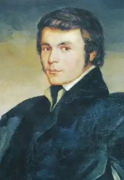 چهره‌نگاری از خاچاطور آبوویان اثر Ludwig von Maydell ‏ (۱۸۳۱)