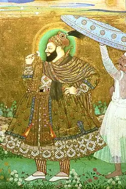 ابوالحسن قطب شاه ، آخرین سلطان گلکنده ، دهه ۱۶۷۰ ؛ وی سپس به مدت ۱۳ سال در زندان به سر می‌برد و در سال ۱۶۹۹ درگذشت.