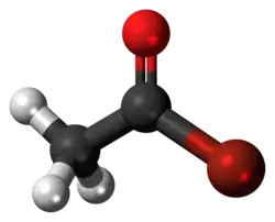 Ball-and-stick model of acetyl bromide