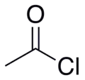 Skeletal formula of acetyl chloride