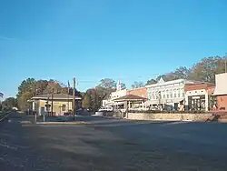 Downtown Adairsville, including original train depot used in the Great Chase