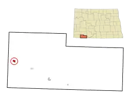 Location of Reeder, North Dakota