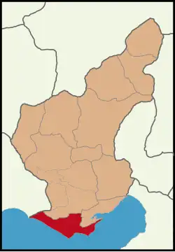 موقعیت قرهتاش در ترکیه.