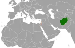 نقشهٔ مکاننمای Afghanistan و Israel