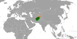 نقشهٔ مکان‌نمای Afghanistan و Tajikistan