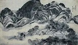 پس از باران در کوه اینوانگ، اثر چئونگ سئون (۱۶۷۶–۱۷۵۹)، کره‌ای