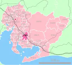 Location of Anjō in Aichi