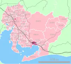 Location of Gamagōriin Aichi