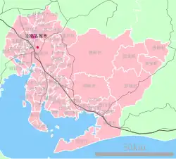 موقعیت Kitanagoya در استان آیچی