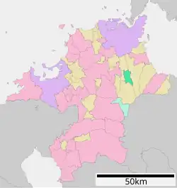 موقعیت Aka در استان فوکوئوکا