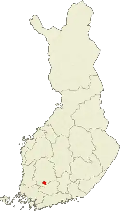 Location of Akaa in فنلاند