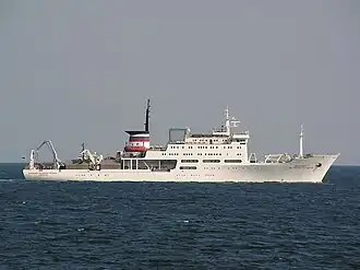 Akademik Mstislav Keldysh in the Baltic Sea.