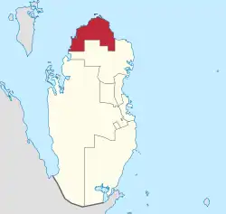 موقعیت الشمال در قطر