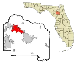 Location in شهرستان آلاچو and the state of فلوریدا