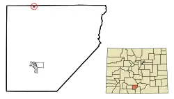 Location in Alamosa County and the state of کلرادو
