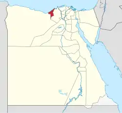 استان اسکندریه در نقشه مصر
