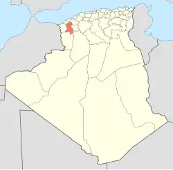 موقعیت استان سیدی بلعباس در نقشه