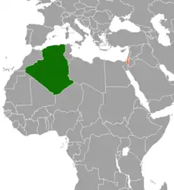 نقشهٔ مکاننمای Algeria و Israel