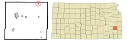 Location of Mildred, Kansas