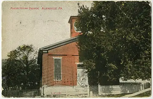 کلیسای پروتستان در یک کارت پستال قبل از 1923