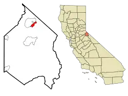 Location in شهرستان آلپاین و ایالت کالیفرنیا
